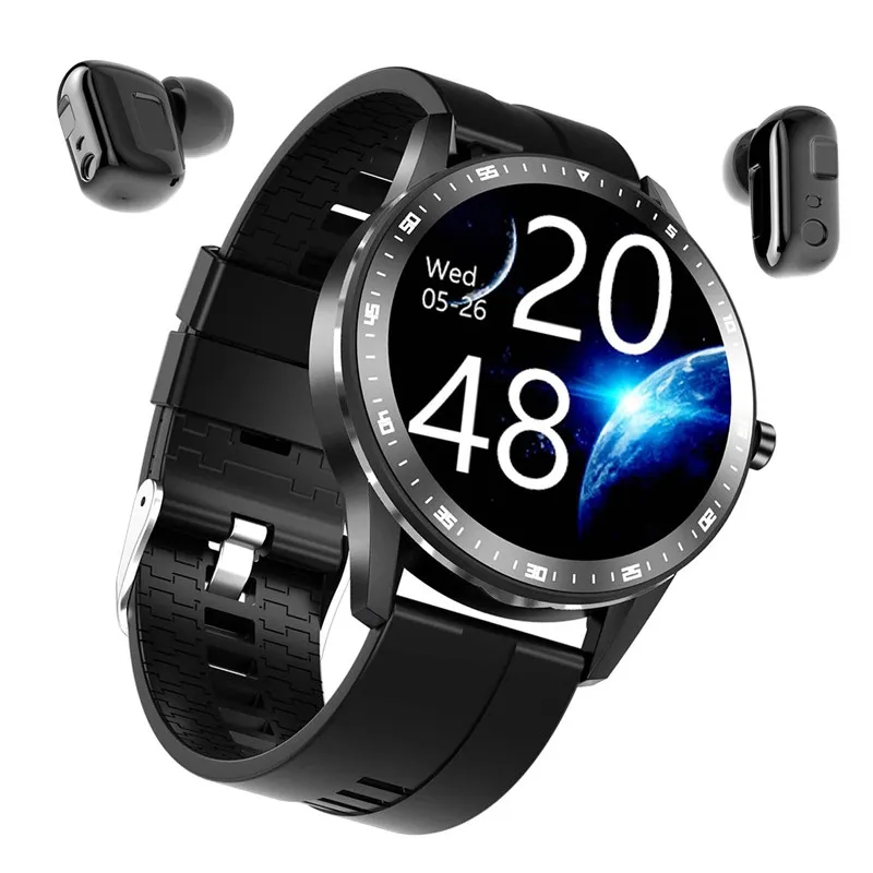 

Умные часы Bluetooth наушники 2 в 1 пульсометр монитор кровяного давления спортивные Смарт-часы мужские фитнес-часы для Android IOS
