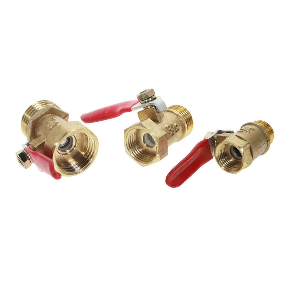 Латунный шаровой клапан 1/8 &quot1/4&quot 3/8 &quot1/2&quot Женский/мужской резьбовой