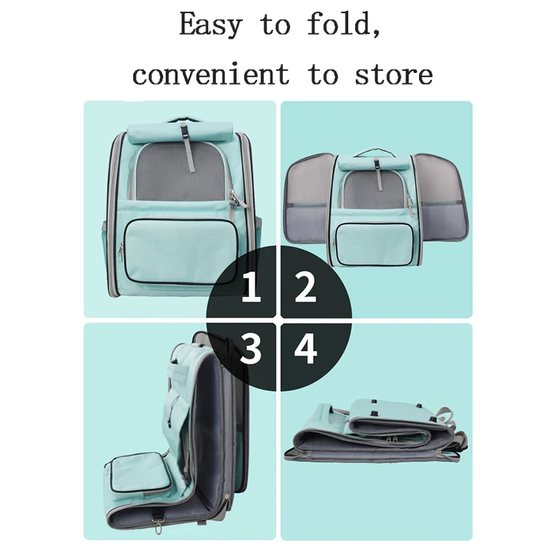 

Portable Pet Bag Comfortable And Breathable Go Out And Carry Cat Bag Wear-resistant And Durable Foldable Shoulder Pet Backpack