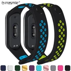 Ремешок для смарт-часов Xiaomi Mi Band 4, силиконовый браслет для Mi Band 3, аксессуары для наручных часов