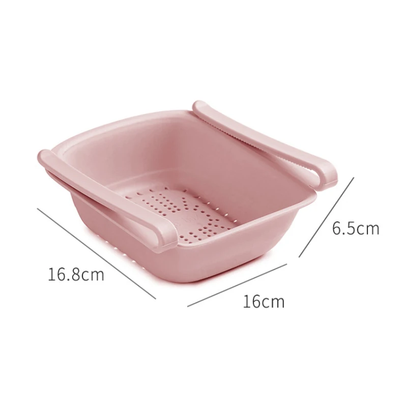 

1PC Adjustable Stretchable Fridge Organizer Drawer Basket Refrigerator Pull-out Drawers Fresh Spacer Layer Storage Rack Newest