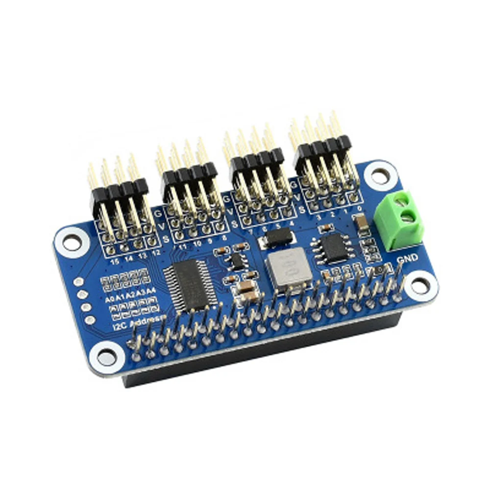 Raspberry Pi сервопривод плата расширения Модуль Поддержка 16-ходовой сервоприводом I2C