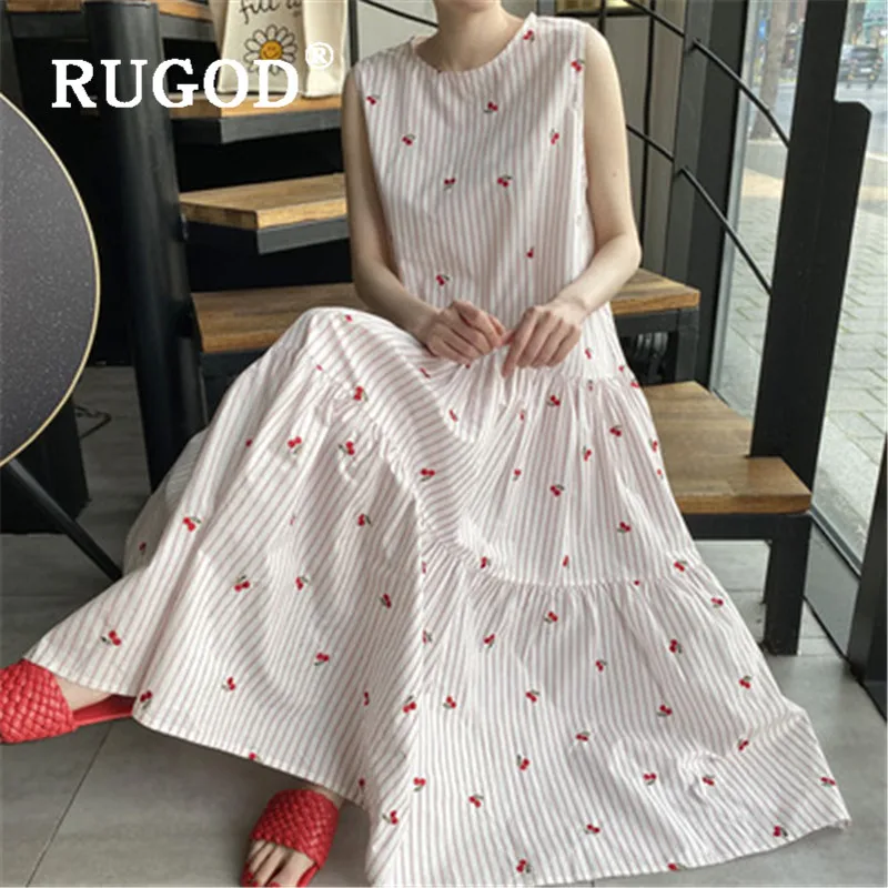 Женское платье без рукавов RUGOD Элегантное Длинное Летнее Платье макси с
