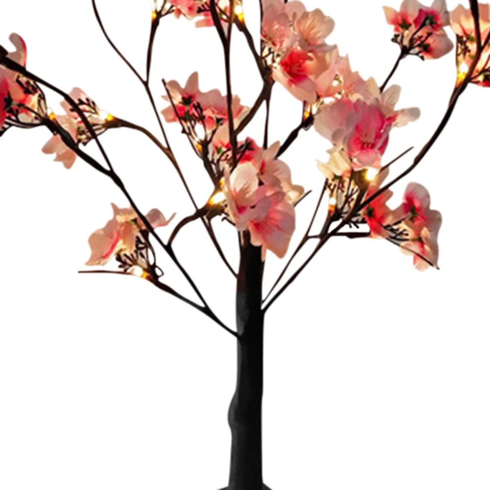 Светодиодный розовый настольный ночник 24 светодиода в форме вишни сливы для