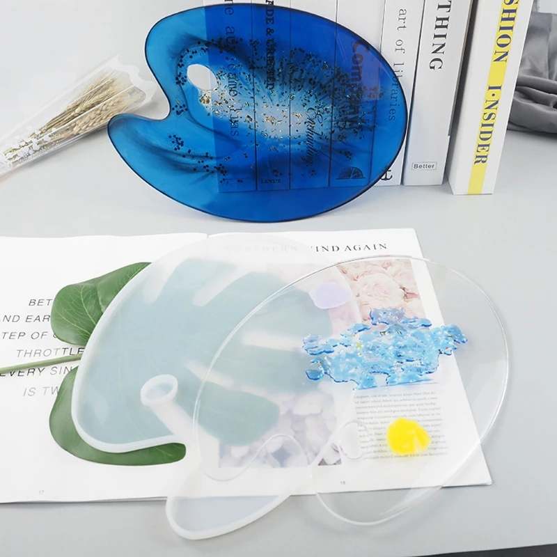 

Handmade Paint Palette Resin Casting Mold 10 x 8 Inches Oval shape Art Palette Resin Mold DIY Art Craft Painting Molds