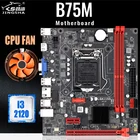 B75M набор материнской платы для настольного компьютера с процессором i3 2120 и радиатором LGA 1155 для процессора i3 i5 i7 поддержка памяти DDR33 3 * USB 3,0 SATA3.0 комплект