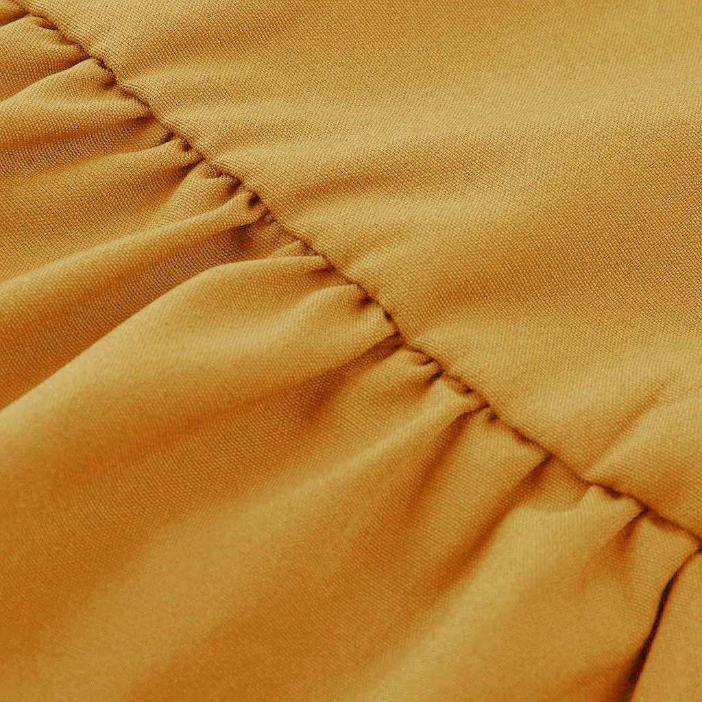 

Solid Color Mini Dress Ladies Holiday Casual Sexy V Neck Button Sleeveless Short Dresses Womens Fashion Beach Loose Dresses