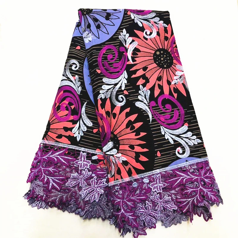 Африканский воск ткань вышитые Анкары кружева Анкара смесь гипюр для женщин
