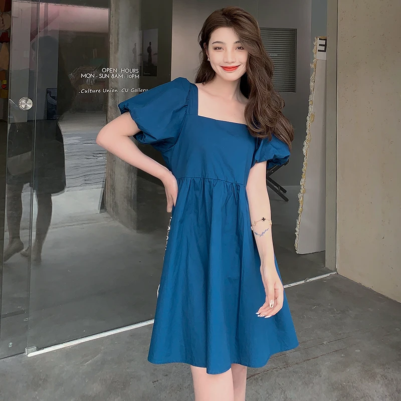 

CMAZ dress for women 2021 summer new French midi loose dress 6241#