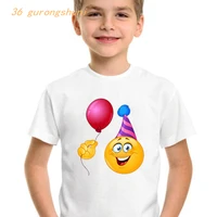 cartoon t shirt for girls tshirt children clothing girl t shirt birthday present kids clothes boys balloon graphic t shirts