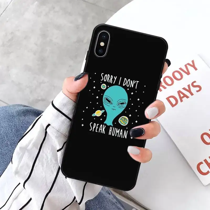 

Aesthetics Cute Cartoon alien space Phone Case for iPhone 11 12 pro XS MAX 8 7 6 6S Plus X 5S SE 2020 XR mini
