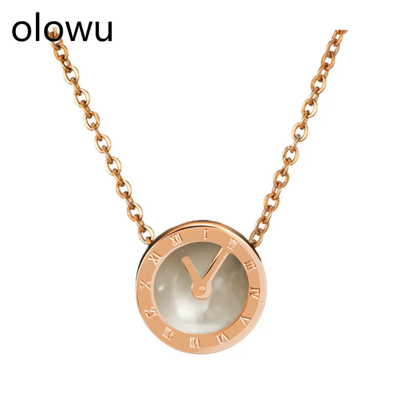 Olowu новое ожерелье с подвеской из натуральной раковины женское нержавеющей стали