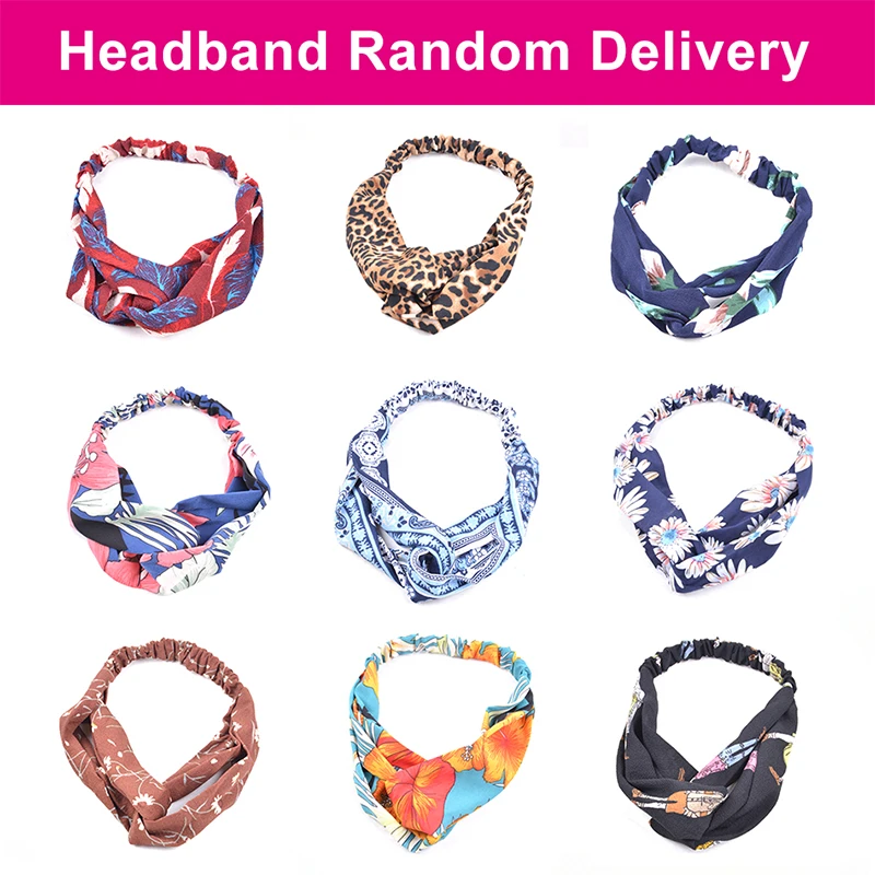 

Headband Scarf Wig Human Hair Natural Remy Human Hair Curly Headband Wig Brazilian Non Lace Front Wigs For Black Women 8-26 Inch