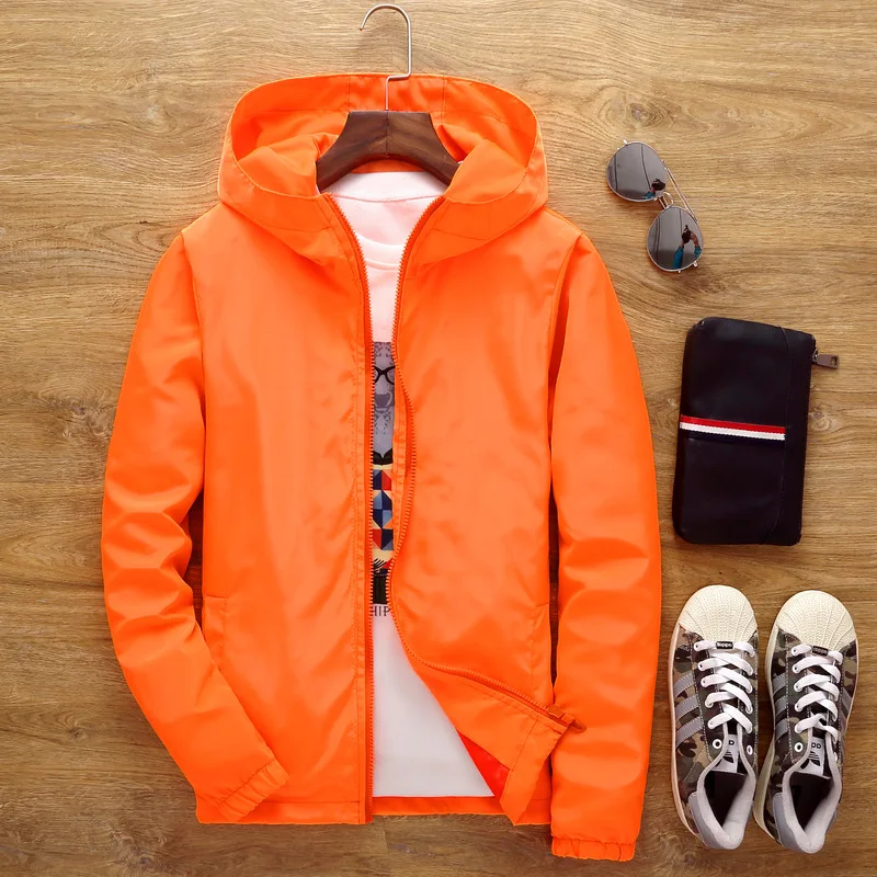 

Autumn Men Women Hooded Jacket Fashion Hip Hop Jacket Youth Boys Printing College Casual Coat Windbreaker Zipper Black White Red