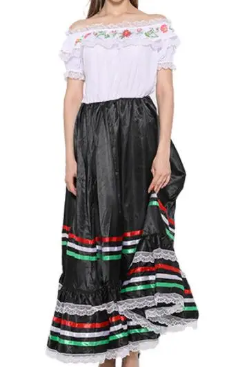 

Western Senorita Costume Mexican Spanish Dancer Flamenco Spain Fancy Dress kostume fancy dress kleid