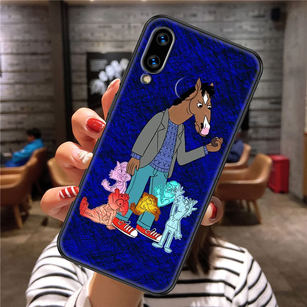

Cartoon Bojack Horsemans Phone case For Huawei Honor 6 7 8 9 10 10i 20 A C X Lite Pro Play black silicone waterproof tpu back