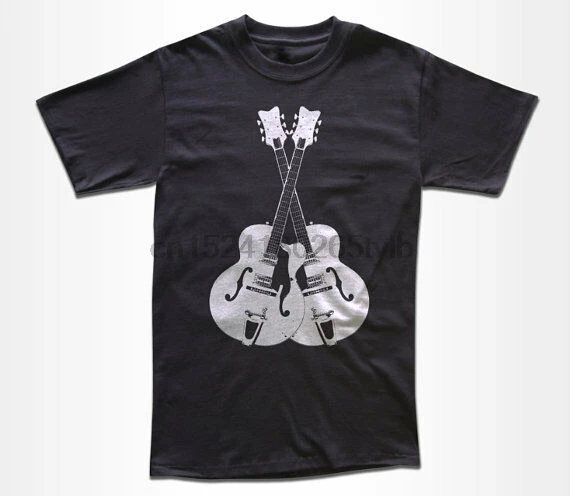 Футболка с изображением гитары футболки в стиле ретро для мужчин женщин и детей