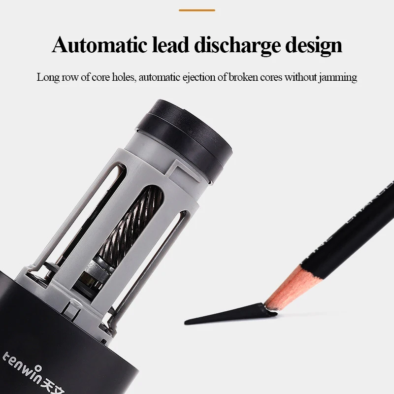 Tenwin Sketch/Charcoal/Pencils Electric Pencil Sharpener Plug-in Power Long/Short Hole Switch Automatic Pencil Sharpener 8039