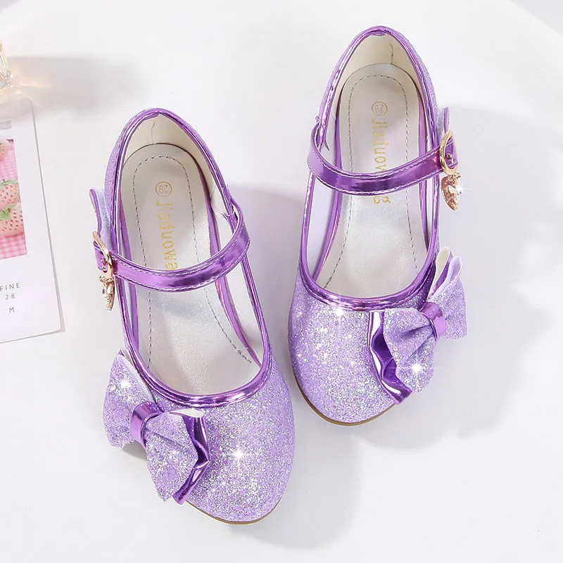 Zapatos con nudo de mariposa para ni&ntilde;a, zapatillas de princesa peque&ntilde;a policromada, zapatos de moda Mary Janes para boda, fiesta, espect&aacute;culo, 2022-3