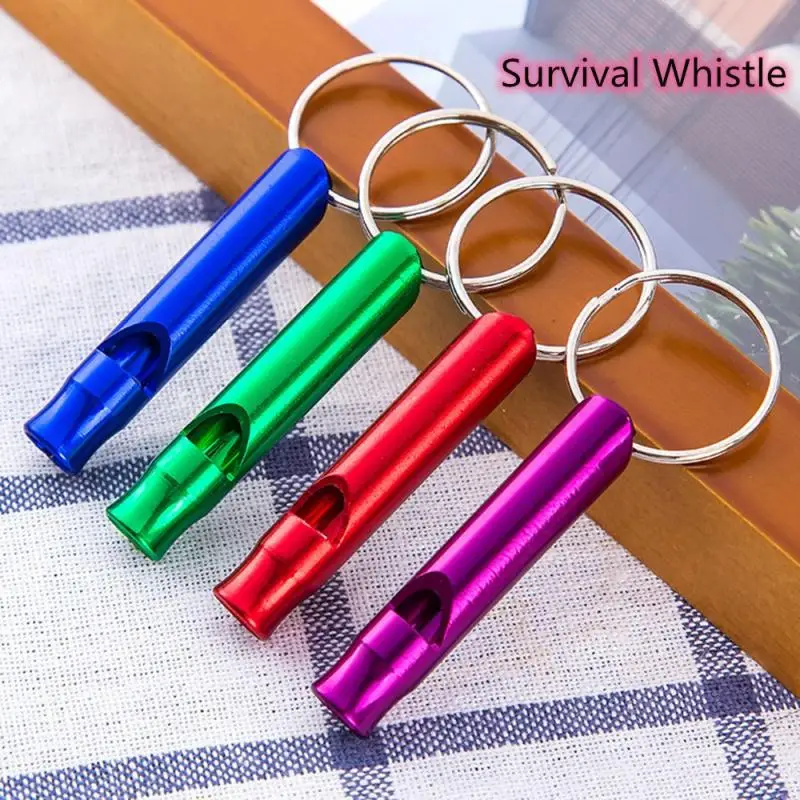 1PCS Whistles Training Whistle Multifunctional Aluminum Emergency Survival Keychain for Outdoor Camping Hiking TSLM1 | Спорт и