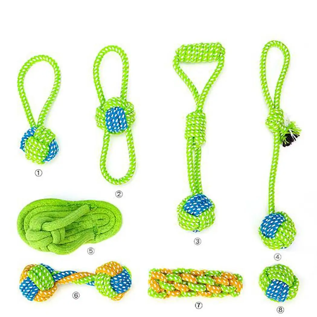 Pet Dog Toy Portable Wear Resistant Durable Braid Cute Funny Set Puppy toy 3Pcs/4Pcs/8Pcs 1 set 17 x 6 2cm toys | Дом и сад