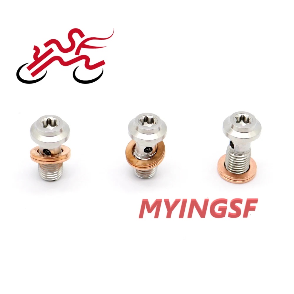 

Motorcycle Stainless M10 x 1.25 Banjo Bolts Brake Master Cylinder Screw Brake Hose Caliper Bolt Hydraulic Clutch Screw Motorcyc