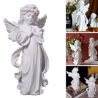 resin angel figurine flower girl decoration angel statue for birthday valentine christmas new year thanksgiving gift