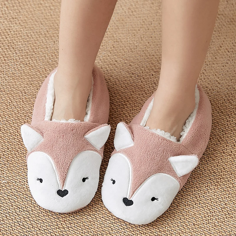 Меховые тапочки Женские короткие плюшевые зимние Домашние с героями