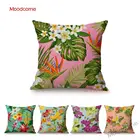 Орхидеи с тропическими фруктами, Цветочный зеленый летний декоративный чехол для диванной подушки, розовый, фиолетовый, синий цвет