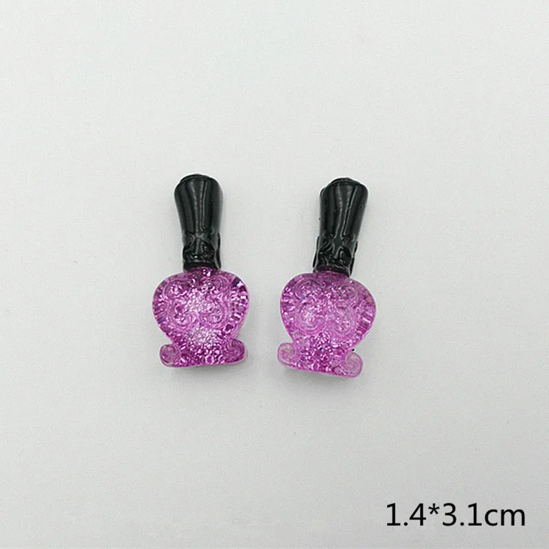 Purple nail polish 10/20 Вт, 30 Вт, шт. моделирование Косметическая Расческа Зеркало с плоской задней частью плоское украшение из смолы Цвет DIY рукоделия искусственные ювелирные украшения, аксессуары для волос - Цвет: Purple nail polish