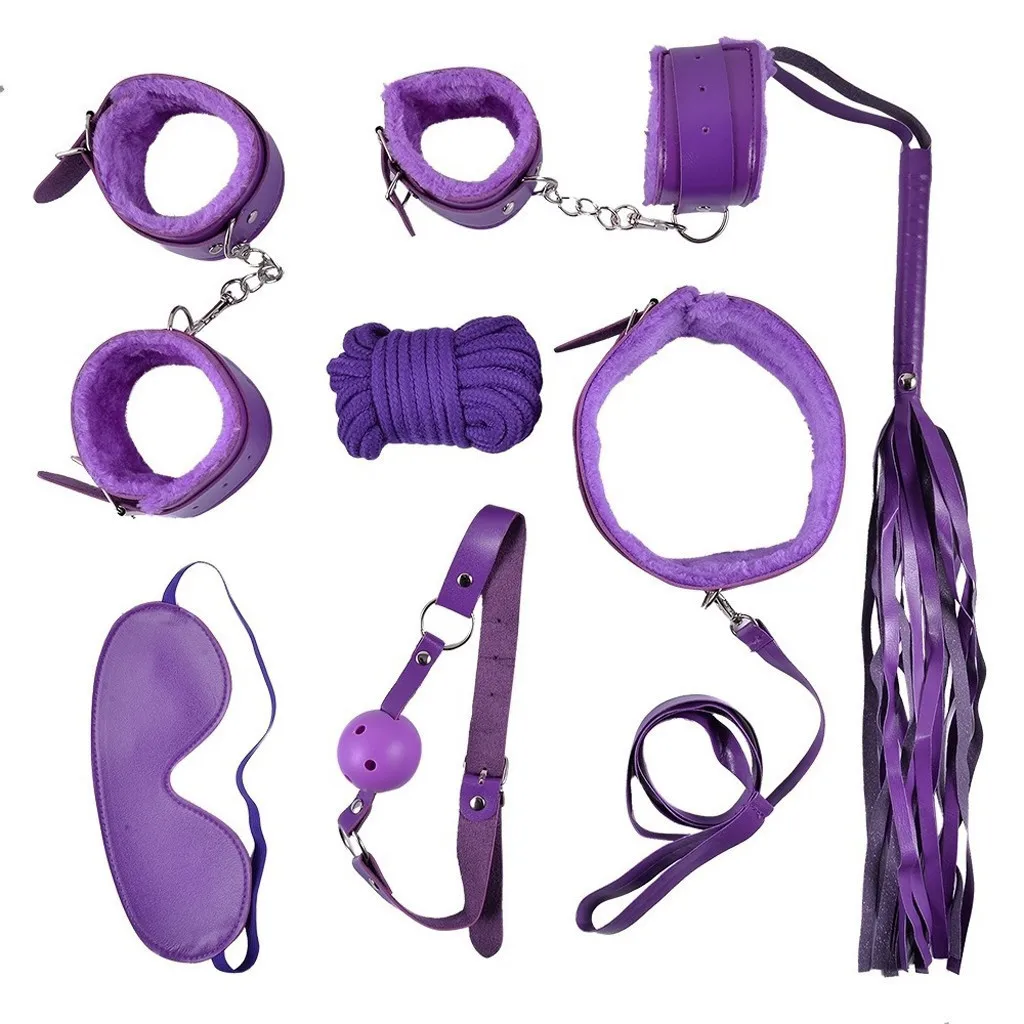 10PCS Plush Sex Toys Suit Whip Vibrator Binding Massager Adult SM Game Kit Set juguetes sexual para mujer интимный тренажер секс