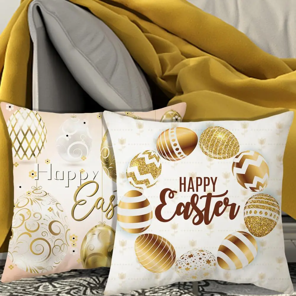 

45*45cm Pillow Cover Soft Cute Smooth Closure Easter Decorations For Home Supplies for Sofa Couch Happy Easter