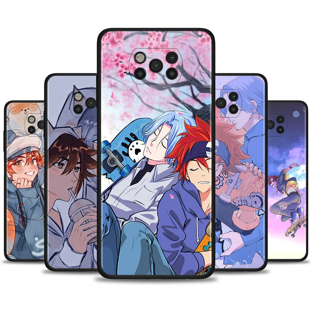 

Sk8 The Infinity Anime Case For Xiaomi Mi Poco X3 NFC X3 M3 Pro F3 GT Pocophone F1 Black TPU Soft Silicone Cover Cellphones Capa