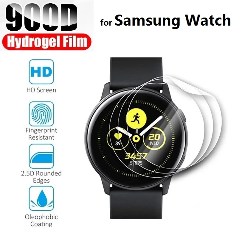 

3x Hydrogel Protective Film for Samsung Galaxy Active 2 44mm 40mm Gear S3 S2 Watch 3 45mm 41mm (Not Glass) Screen Protector Foil
