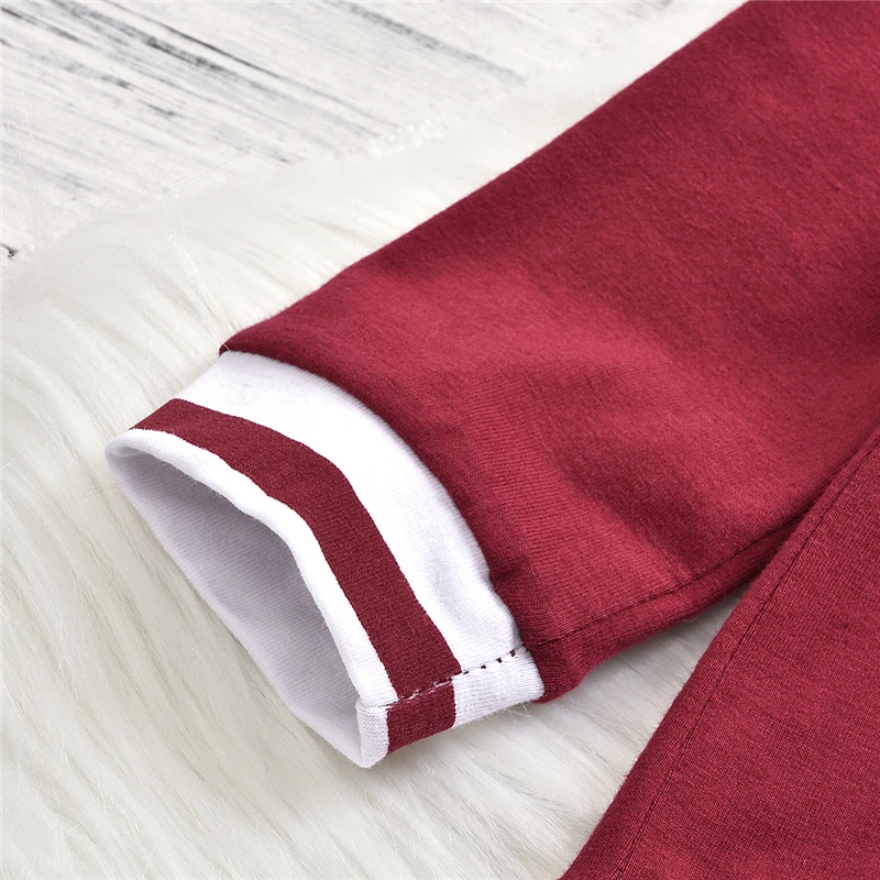 

Baby Boy Clothes Set 2020 Autumn Long Sleeve Red Pocket Hooded Top Striped Pants Costume Clothing Outfits
