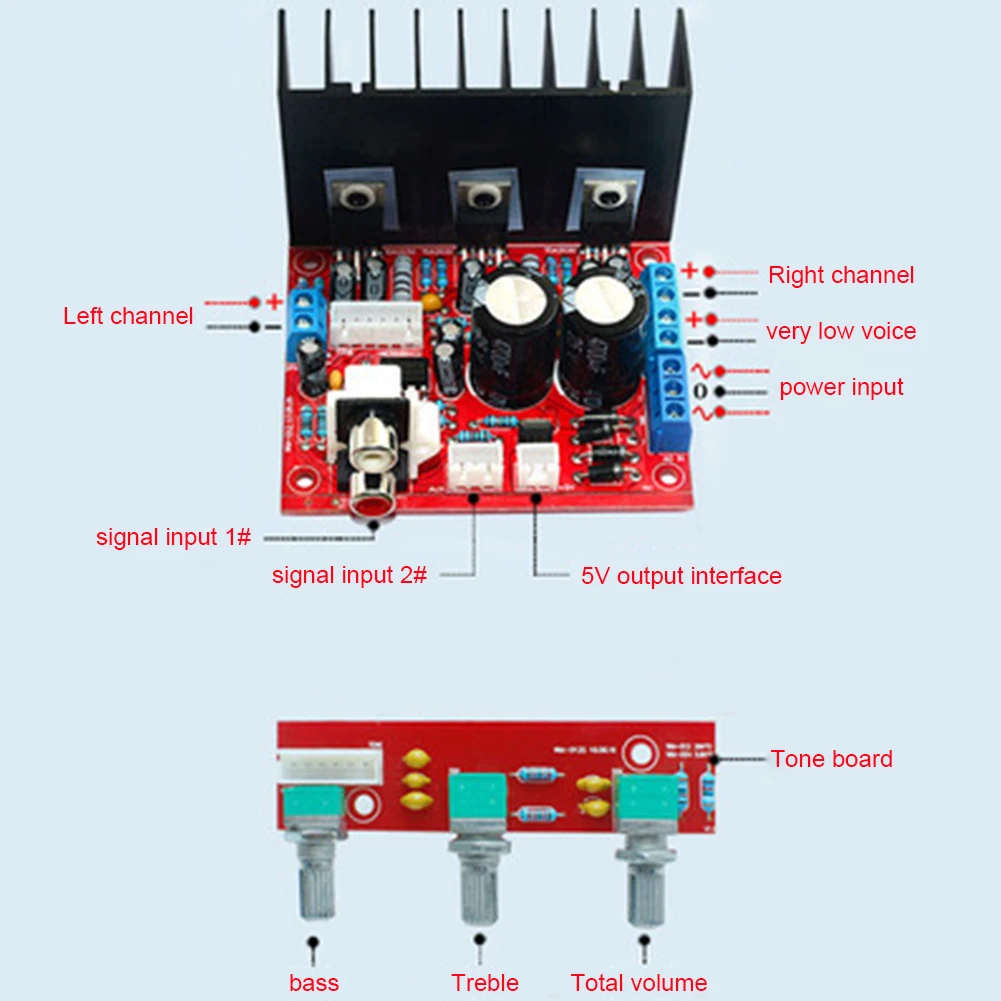 TDA2030A усилитель плата бас компьютер универсальный модуль сабвуфер цифровой аудио
