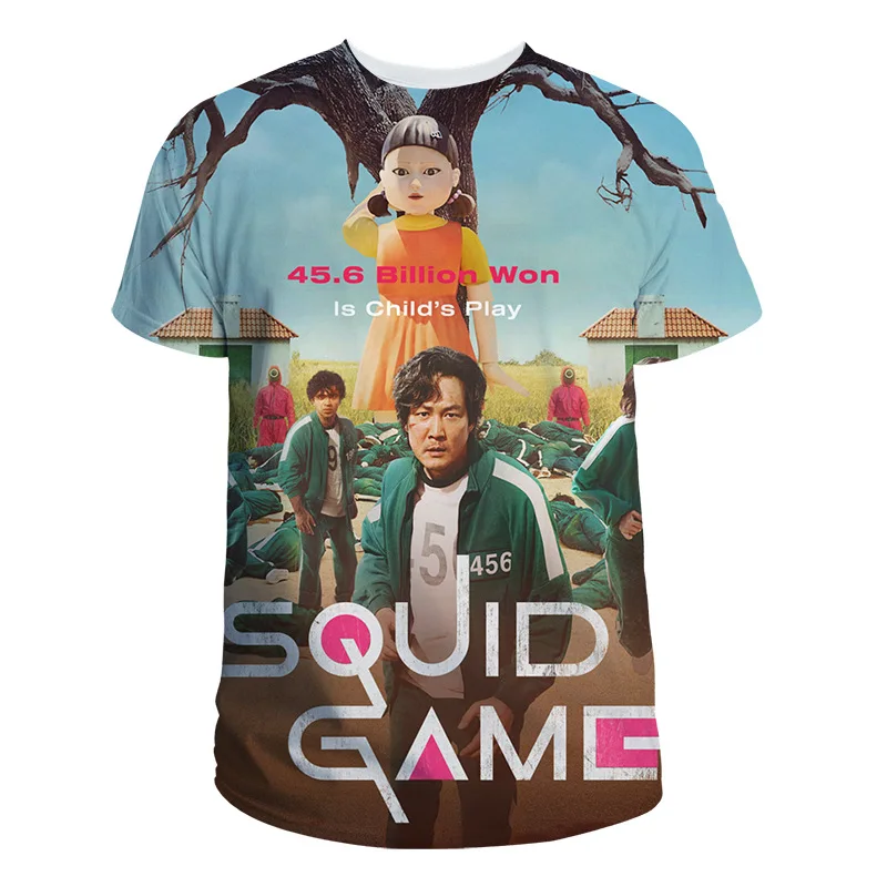 Футболка Мужская/женская оверсайз с 3D-принтом уличная одежда в Корейском стиле