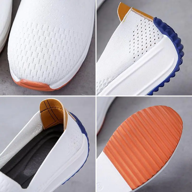 

Autumn Sneakers Women's Mesh Flats Shoes Woman Lace Up Breathable Casual Female Shoe Comfort Candy Color Solid Ladies Plus Size