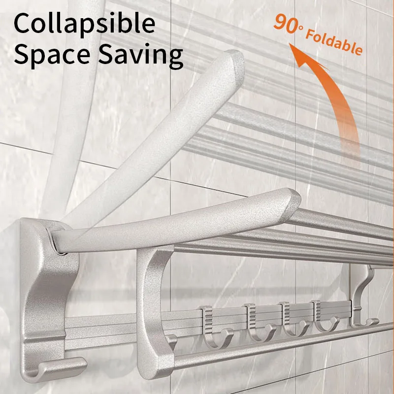 joybos bathroom shelf towel rack wall mounted punch free aviation aluminum bathroom shelves shower shelves bathroom organize free global ship