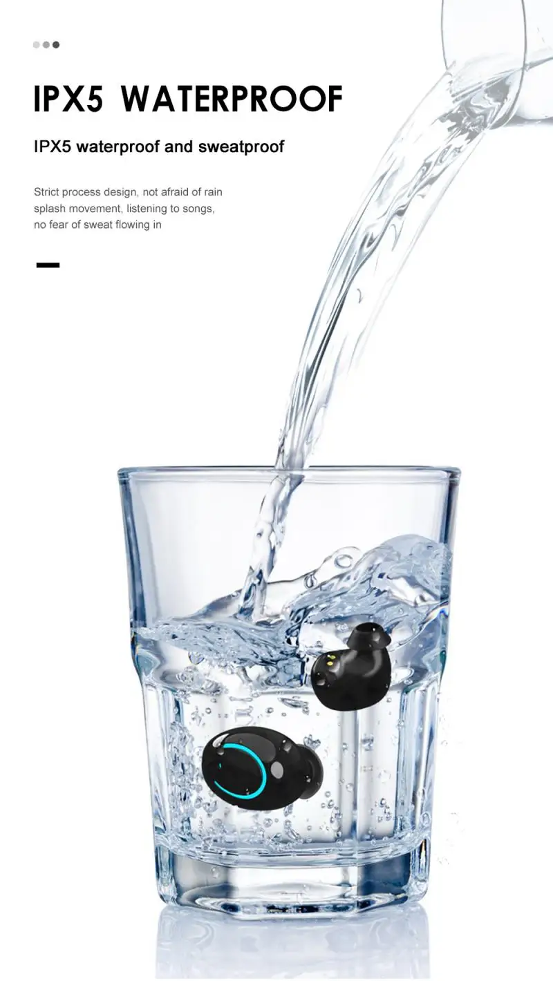 Q19 TWS Bluetooth беспроводные наушники спортивные водонепроницаемые HIFI стерео