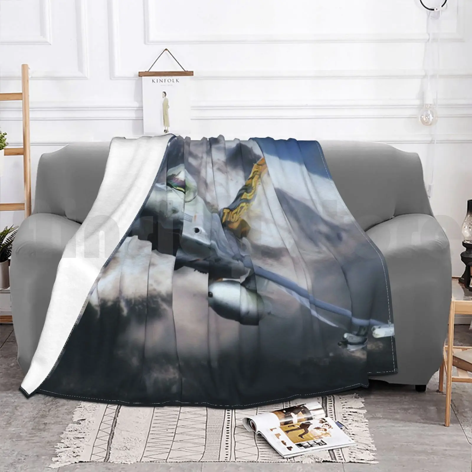 F16 Falcon Tiger Blanket Fashion Custom Jet Fighter War Usaf Aviation Flight Flying | Дом и сад