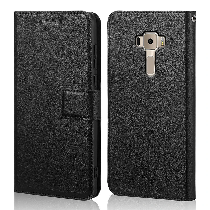 Чехол для zenfone3 ze552kl Силиконовый ТПУ + чехол из искусственной кожи телефона