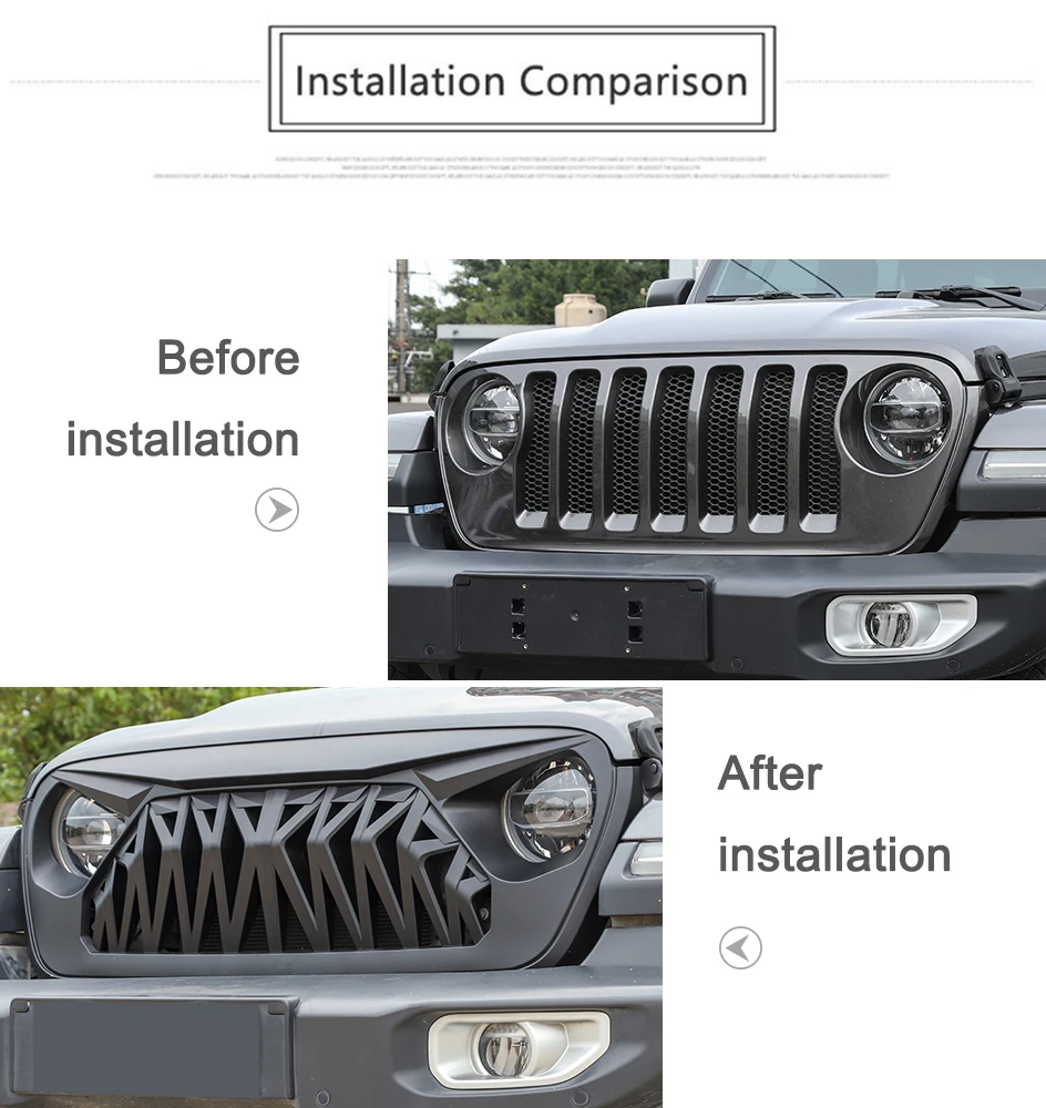 SHINEKA гоночная решетка для Jeep Wrangler JL+ Автомобильная Передняя гоночная решетка декоративная крышка для Jeep Wrangler JL модифицированные аксессуары