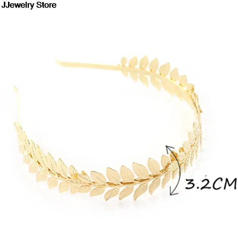 Fashion Gold Plated Metal Leaf Headband Hairband for Women Wedding Hair Accessories Elegant Silver Leaves Head Forehead Jewelry |