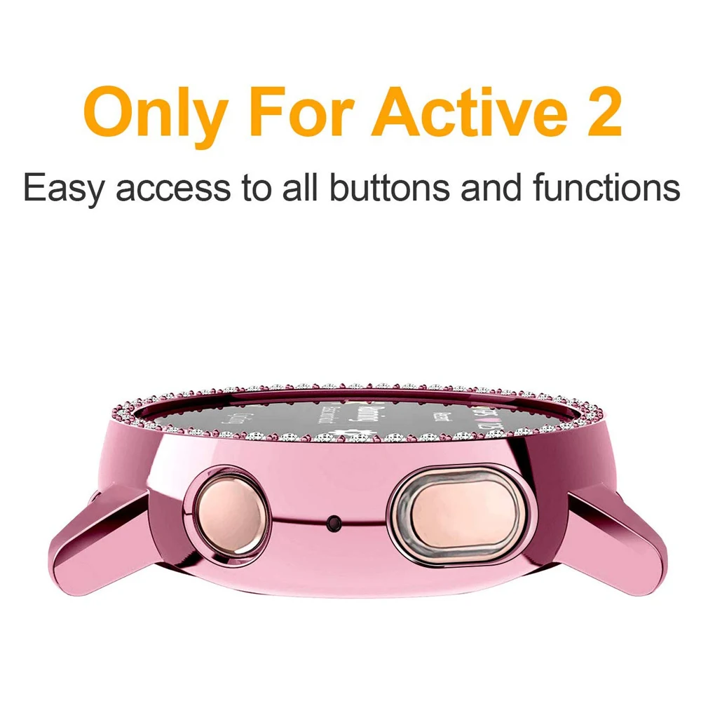 Модный жесткий поликарбонатный чехол для часов Samsung Galaxy Watch Active 2 40 мм 44 блестящий