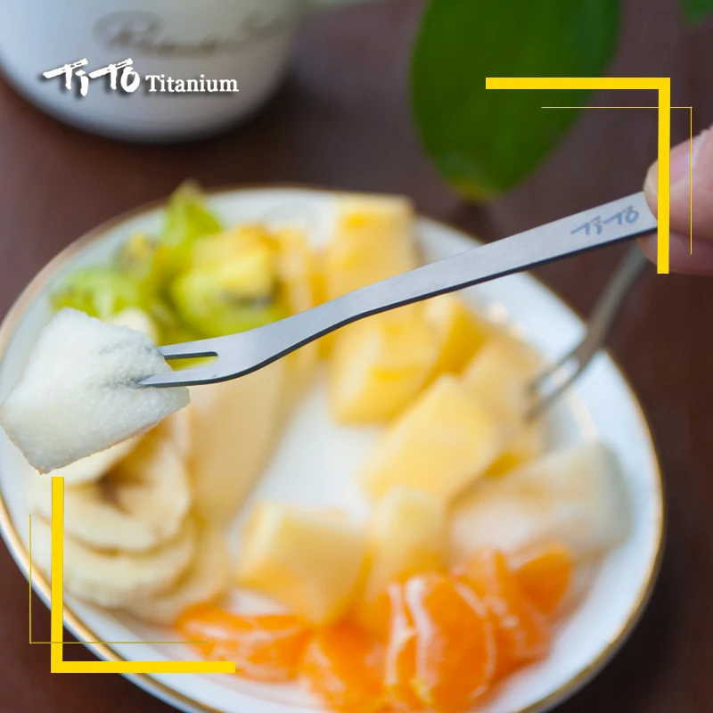 Набор титановых вилок для фруктов 3 шт./компл. экологически чистые кухонные