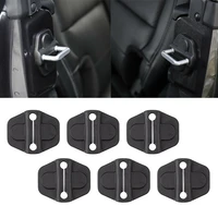 6pcs car lock cover is suitable for jeep wrangler jl2018 2020 car door lock decoration cover black cover auto accessories