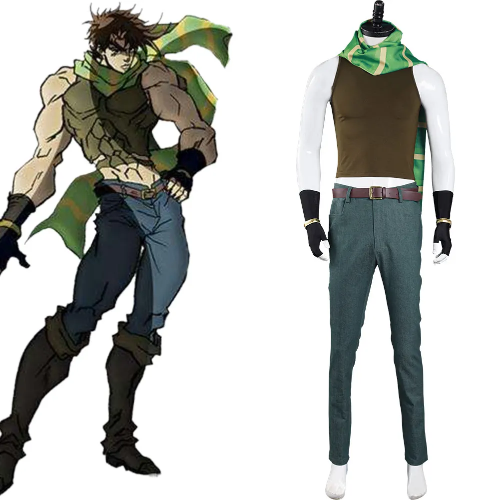 JoJo‘s Bizarre Adventure Part 2: Battle Tendency Joseph Joestar Cosplay Costume Pants Vest Outfits Halloween Carnival Suit |