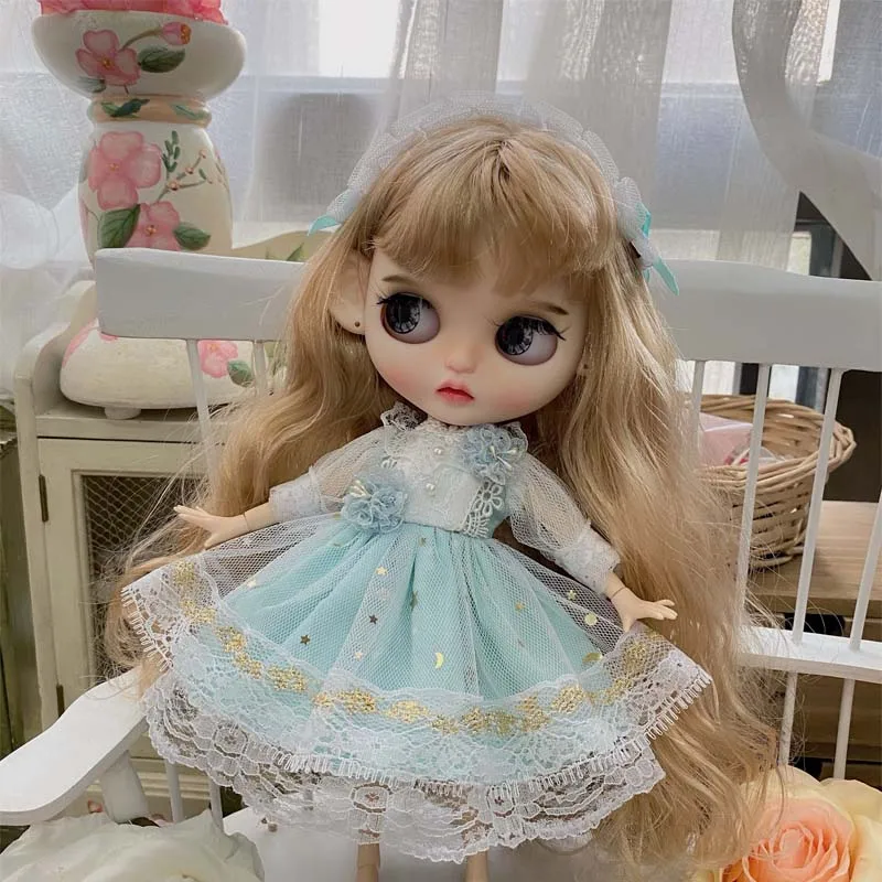 

Blyth Doll clothes dress + hair band for Blyth small dress lace Lovely doll accessories doll clothes OB24