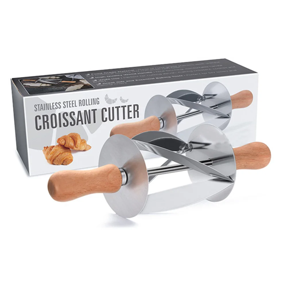 Stainless Steel Croissant Bread Dough Cutter Roller Wheel Pastry Knife Wooden Handle Kitchen Baking | Дом и сад